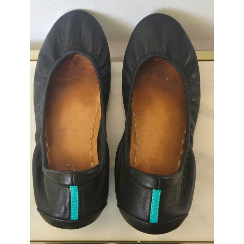 Tieks By Gavrieli Leather Foldable Ballet Flat Shoe. Black Sz 9